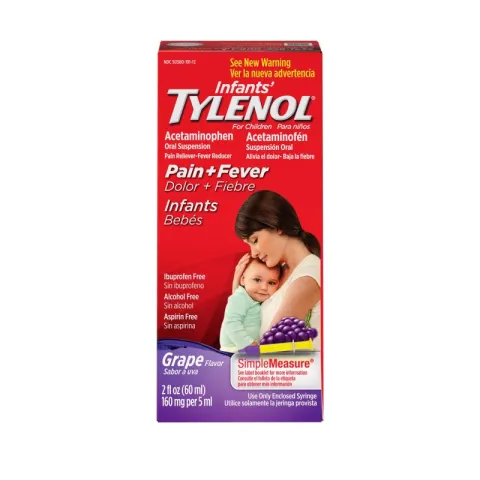 Tylenol chaqalak Asetaminofen suyuq dori, üzum, 60 ml