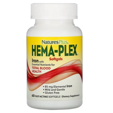 Natures Plus, Hema-Plex, 60 гелевые капсулы