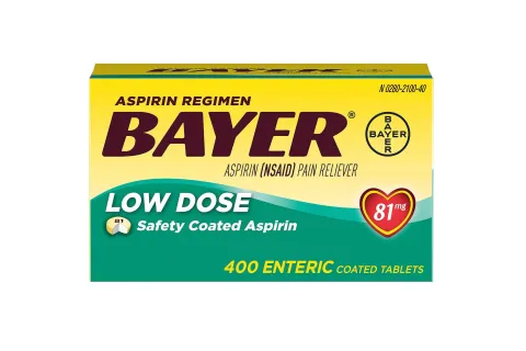 Схема приема аспирина в низких дозах Bayer (400 ct.) AS