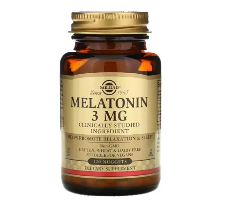 Solgar, Melatonin, 3 mg, 120 chaynaladigon tabletkalari