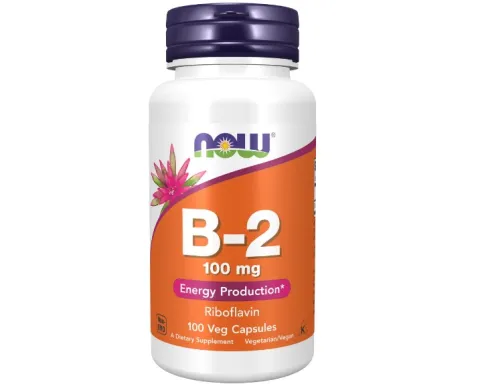 NOW Supplements, Витамин B-2 (рибофлавин) 100 мг, 100 вегетарианских капсул