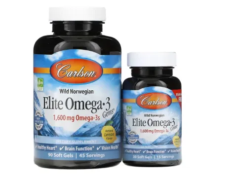 Carlson, Elite Omega-3, Омега-3 1600 мг, 90 +30 мягких таблеток