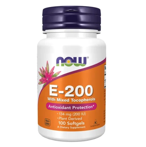 NOW Foods, Vitamin E, 200 IU, 100 geleviy kapsula
