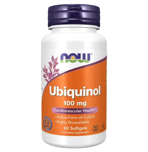 NOW Foods, Убихинол 100 мг, Ubiquinol 100 mg (активная форма CoQ10), 60 мягких капсул