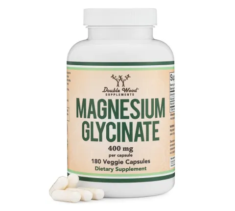 Double Wood, Глицинат магния 400 мг, magnesium glycinate, 180 капсул