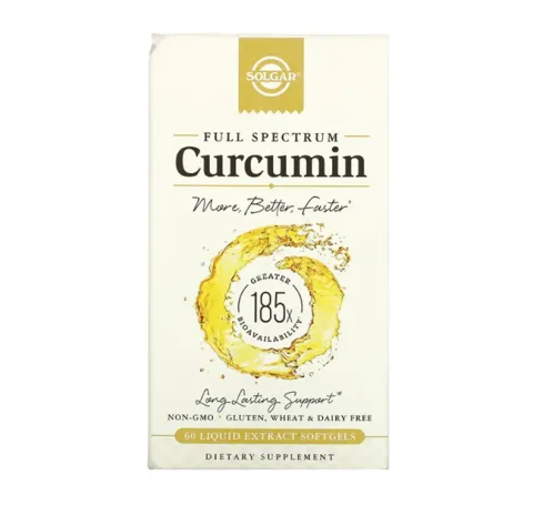 Solgar, Full Spectrum, Куркумин, Curcumin, 60 капсул с жидким экстрактом