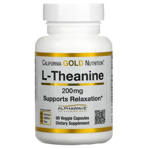 California Gold Nutrition, L-Teanin, 200 mg, 60 kapsula