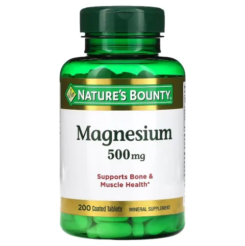 Nature's Bounty, Магний, Magnesium, 500 мг, 200 таблеток в оболочке