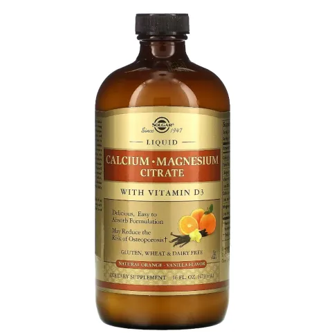 Solgar, цитрат кальция и магния, с витамином D3, iquid calcium, magnesium with d3, в жидкой форме, 473 мл (16 жидк. унций)