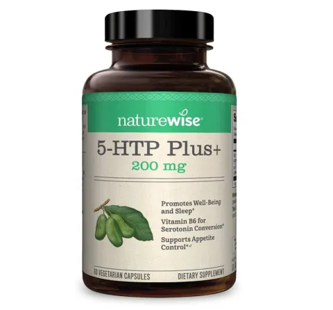NatureWise 5-HTP Plus + Potency, 5-гидрокситриптофан, 200 мг 60 шт.