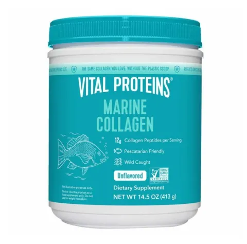 Vital Proteins, Морской коллаген из дикой рыбы, Marine Collagen, без добавок, 413 г (14,5 унции)