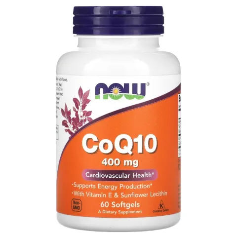 NOW Foods, коэнзим Q10, Coenzyme Q10, 400 мг, 60 капсул