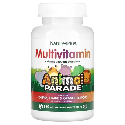 Nature's Plus, Animal Parade, жевательная добавка для детей с мультивитаминами и минералами, 180 таблеток