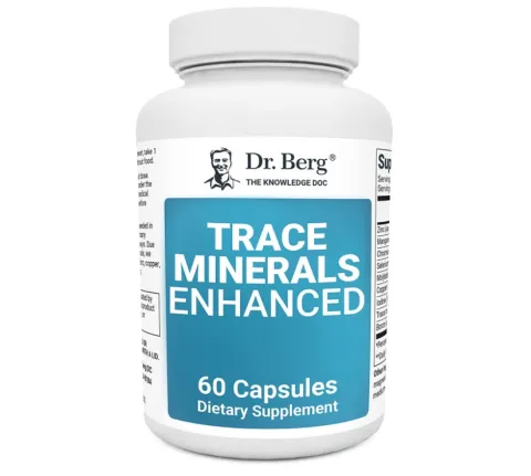 Dr. Berg Trace Minerals Enhanced Complex, микроэлементы, 60 капсул