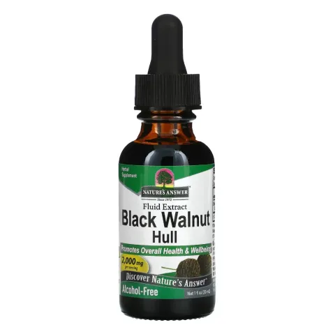 Natures Answer, qora yong'oq qobig'i, alkogolsiz, 2000 mg, 1 fl oz (30 ml)
