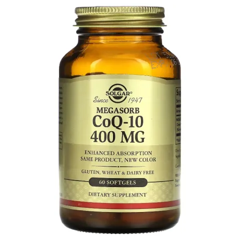 Solgar, Коэнзим Q10, Coenzyme Q10, 400 мг, 60 мягких капсул