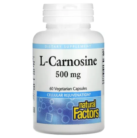 Natural Factors, L-Karnozin, 500 mg, 60 kapsula