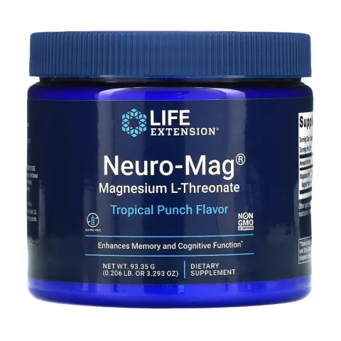 Life Extension, Neuro-Mag, магний Л-треонат, вкус тропического пунша, 93,35 г