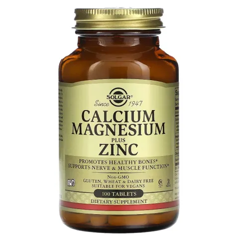 Solgar, кальций, магний и цинк, Calcium, Magnesium plus Zinc, 100 таблеток