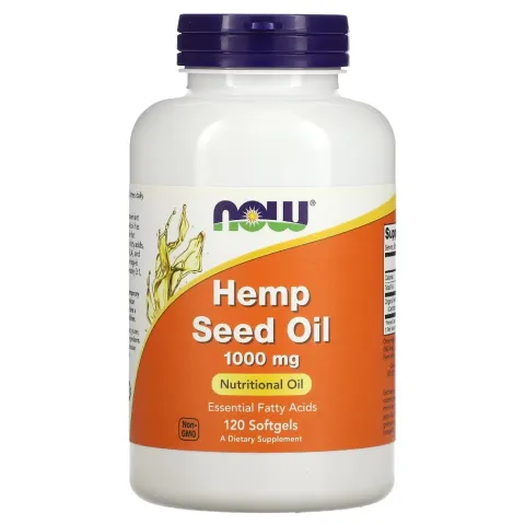 NOW Foods, Масло семян конопли, Hemp Seed Oil, 1000 мг, 120 мягких таблеток