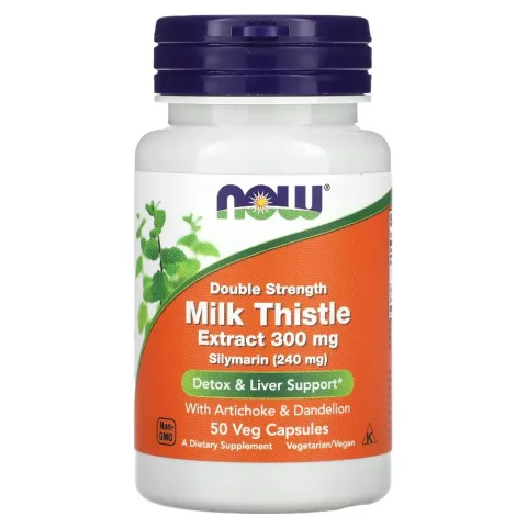 NOW Foods, Растаропша, Milk Thistle, 300 мг, 50 вегетарианских капсул
