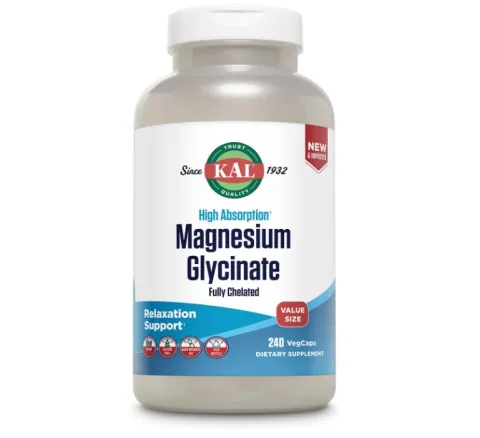 KAL, Глицинат магния, Magnesium Glycinate 350 мг, 240 вегетарианских капсул