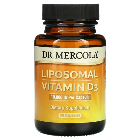Dr. Mercola, Липосомальный витамин D3, Liposomal vitamin D3 10000 МЕ, 90 капсул