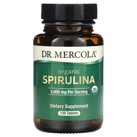 Dr. Mercola, organik spirulina, 2000 mg, 120 tabletka