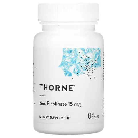 Thorne, пиколинат цинка, Zinc Picolinate, 15 мг, 60 капсул