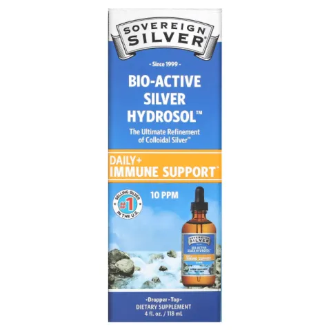 Sovereign Silver, Bio-Active Silver Hydrosol, коллоидное серебро, 118 мл (4 жидк. унции)