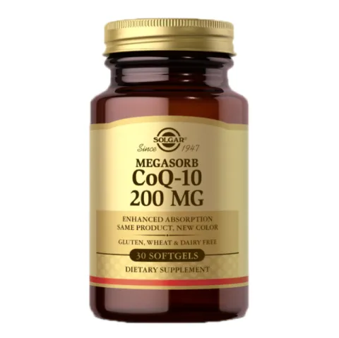 Solgar Megasorb CoQ-10, Коэнзим Q10, 200 mg, 30 капсул