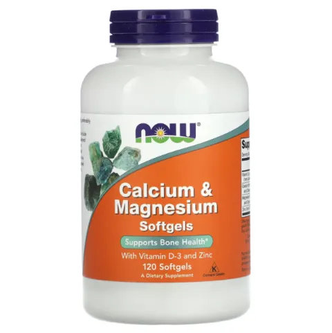 NOW Foods, кальций и магний с витамином D3 и цинком, Calcium, Magnesium with Vitamin D3 and Zinc, 120 мягких таблеток