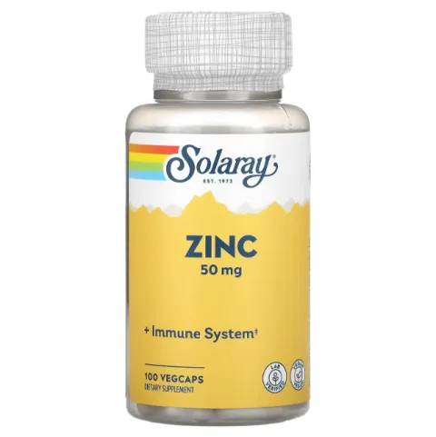 Solaray, Zinc, цинк, 50 мг, 100 капсул