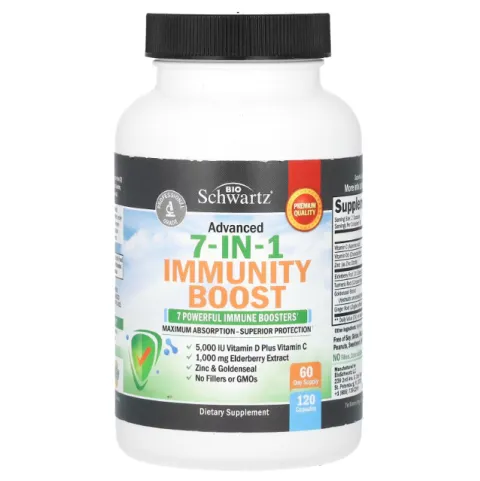 BioSchwartz, Immunity boost 7 in 1, укрепления иммунитета 7 в 1, 120 капсул