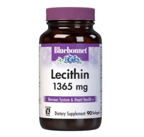 Bluebonnet, натуральный лецитин, Lecithin, 1365 мг, 90 капсул