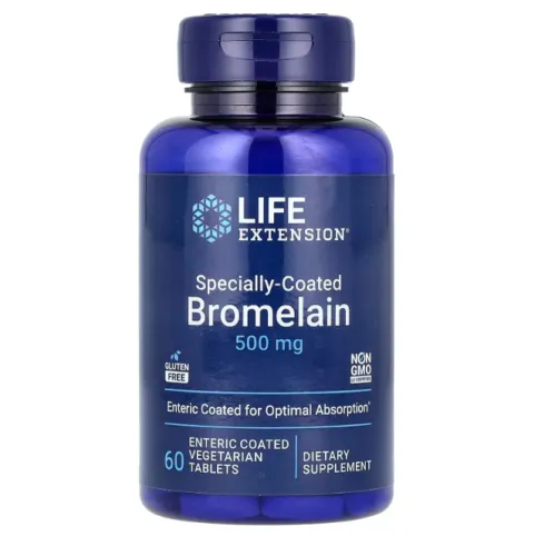 Life Extension, Bromelain, Бромелаин, 500 мг, 60 таблеток