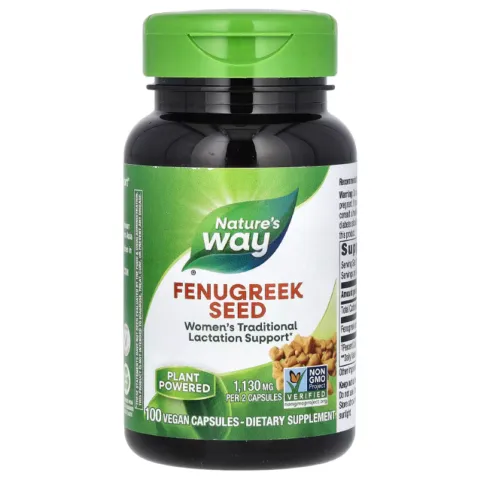 Natures Way, Семена пажитника, Fenugreek Seed, 610 мг, 100 капсул