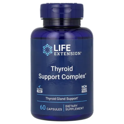 Life Extension, Thyroid Support, поддержка щитовидной железы, 60 капсул
