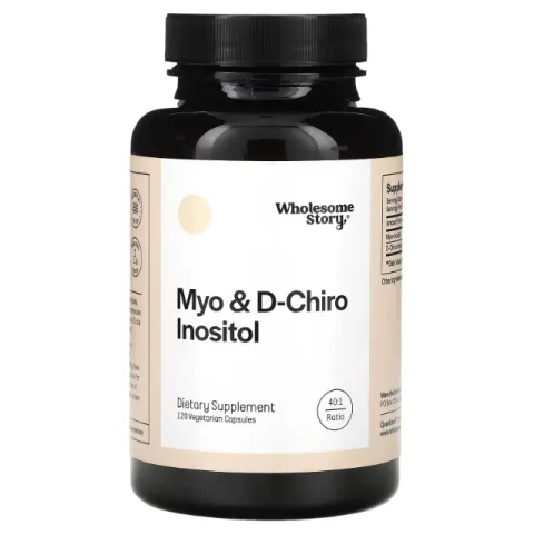 Wholesome Story, мио-инозитол и D-хиро-инозитол, Myo + D-Chiro Inositol, 120 вегетарианских капсул