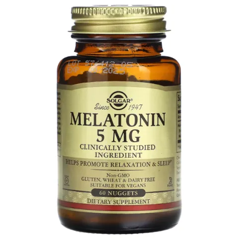 Solgar, melatonin, 5 mg, 60 tabletka