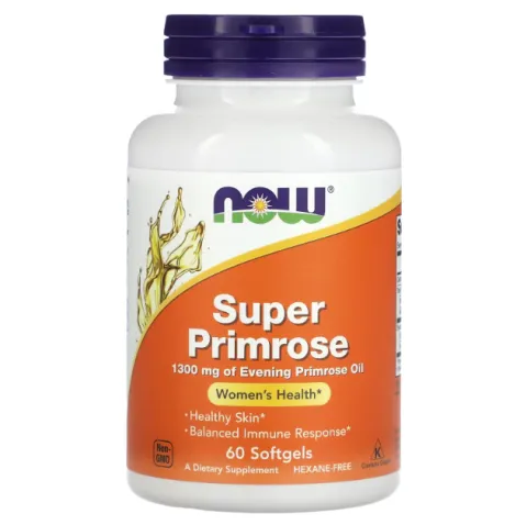 NOW Foods, primrose yog'i, 1300 mg, 60 Kapsula