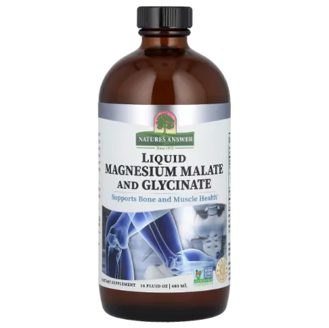 Natures Answer, suyuq magniy malat va glisinat, 480 ml