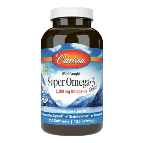 Carlson, Super Omega-3, Супер Омега-3, 1200 mg, 250 капсул