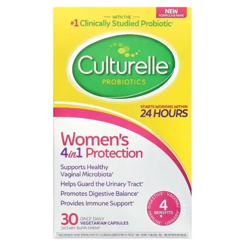 Culturelle, Пробиотики, защита 4 в 1 для женщин, 30 вегетарианских капсул