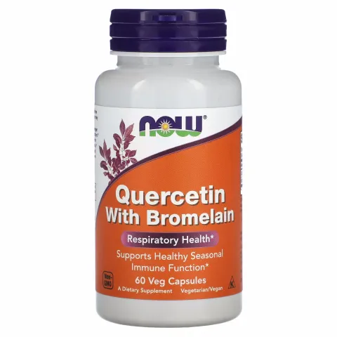 Now Foods, Quercetin with Bromelain, Кверцетин с бромелаином, 60 растительных капсул