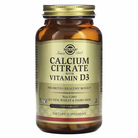 Solgar, Цитрат кальция с витамином D3, Calcium Citrate + D3, 120 таблеток
