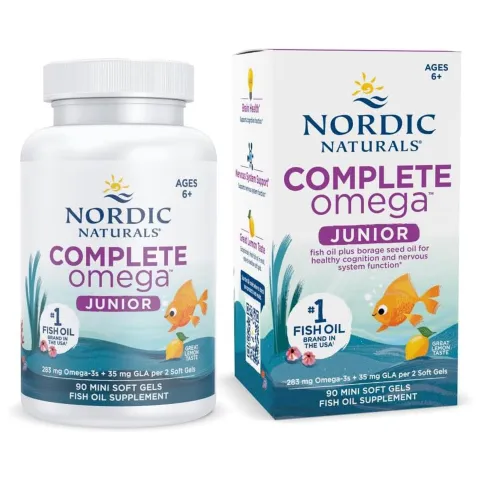 Nordic Naturals, Omega Junior, для детей от 6 до 12 лет, 283 мг, 90 мини-капсул