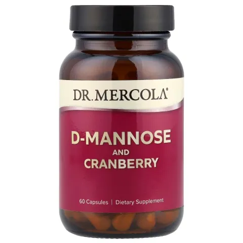 Dr. Mercola, D-манноза и экстракт клюквы, 60 капсул