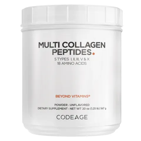 Codeage, Multi Collagen Peptides, 5 типов пептиды коллагена, без добавок, 567 г