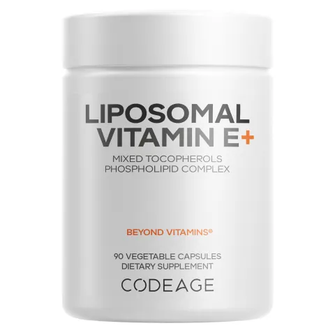Codeage, Liposomal vitamin E+, aralash tokoferollar, 90 kapsula